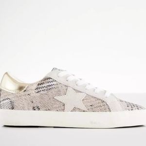 Vintage Havana Black and White Sneakers with Star Design